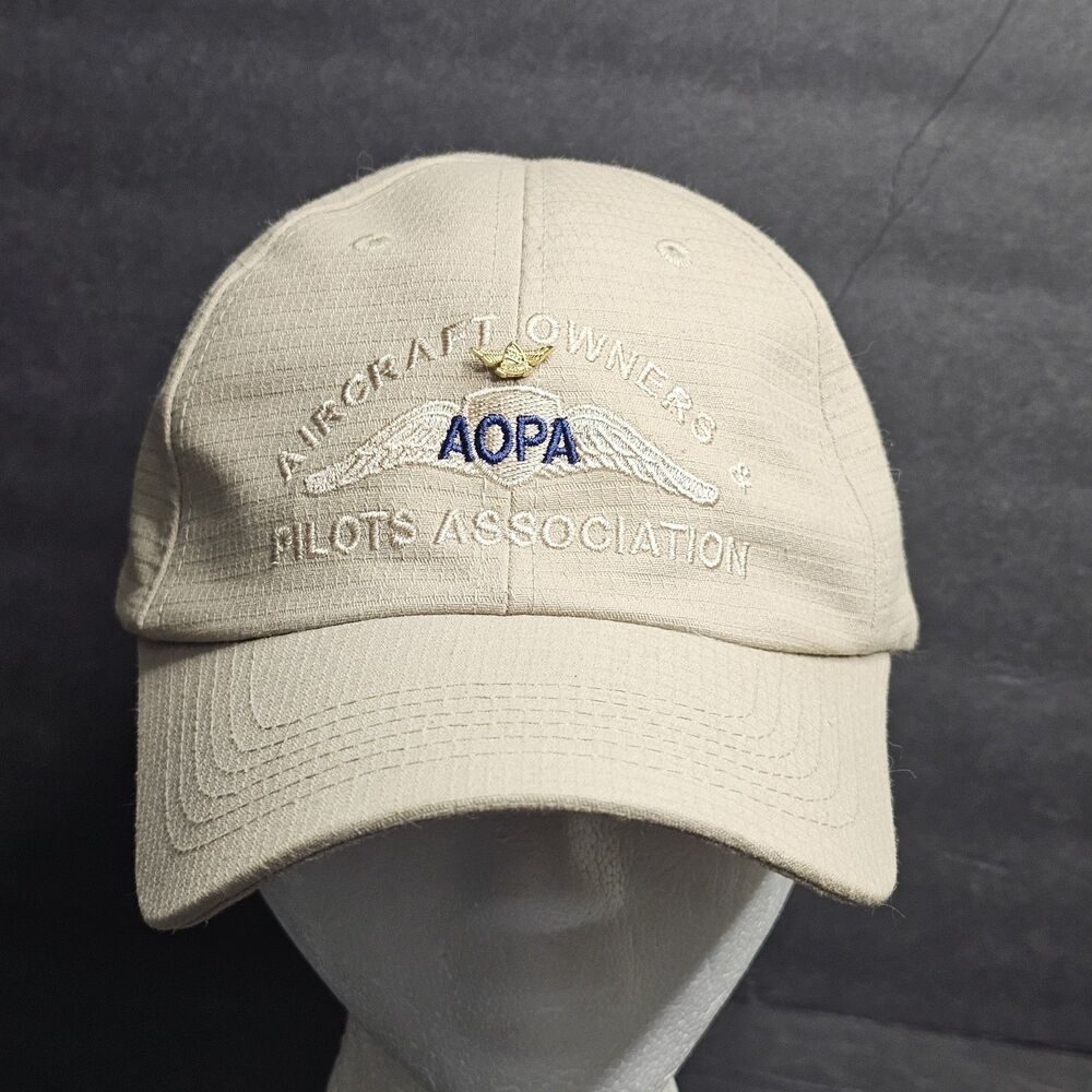 AOPA Aircraft Owner & Pilots Assoc. Tan Hat Cap with Pin